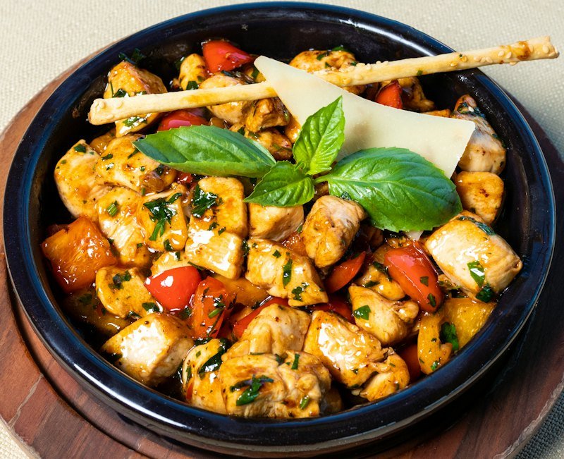Spiced paneer with peppers